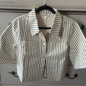LOVELO Black and White Striped Jacket